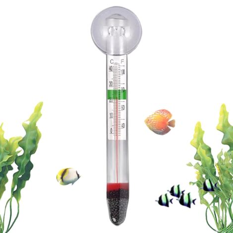 Thermomètres pour Aquarium, Thermomètres D'Aquarium Avec Affichage Précis, Moniteur Testeur Sans Fil Affichage Clair pour Aquariums Eau Douce et Salée Terrariums Maison