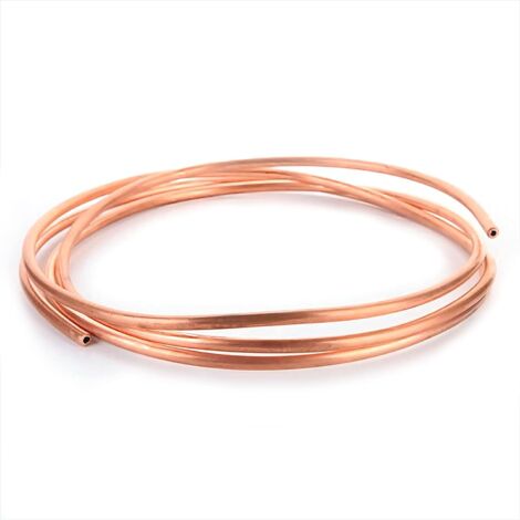 2m Bobine de Cuivre Diamètre Extérieur 3mm Diamètre Intérieur 2mm Épaisseur 0.5 mm Tube en Cuivre pour Climatisation Tube en cuivre Souple (OD 3mm x ID 2mm) (1/5)