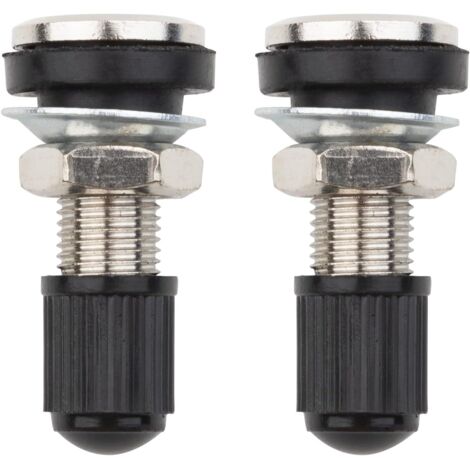 2 pièces Voiture Moto Pneu Valve Tubeless Potence en métal avec Capuchon Anti-poussière