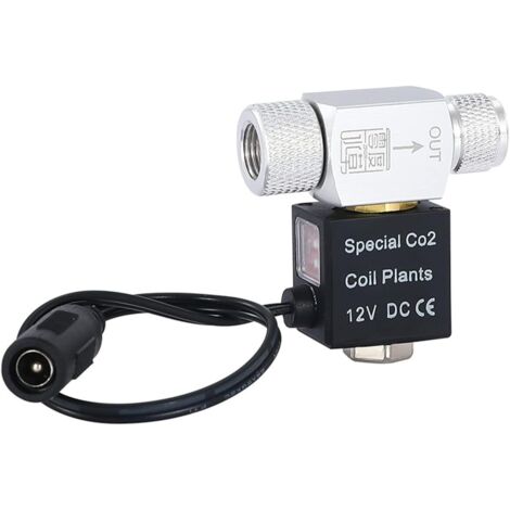 électrovanne DC CO2 pour Aquarium Système de CO2 Régulateur magnétique pour Aquarium, Aquarium, Eau, Plantes, Herbe, Culture Facile à Installer