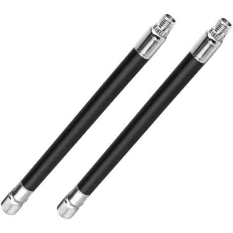 Lot de 2 rallonges de Valve pour Voiture, Tube d'extension de 16 cm, Tuyau de gonflage de Pneu, Pompe à air, Tuyau de Remplacement Universel Compatible avec Les Scooters électriques M365 Pro Pro2 1S