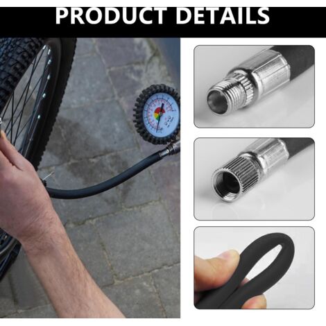 Rallonge De Valve Pour Pneus - 12 Pouces, En Caoutchouc Et Laiton, Pour Vélo, Voiture, Camping-car