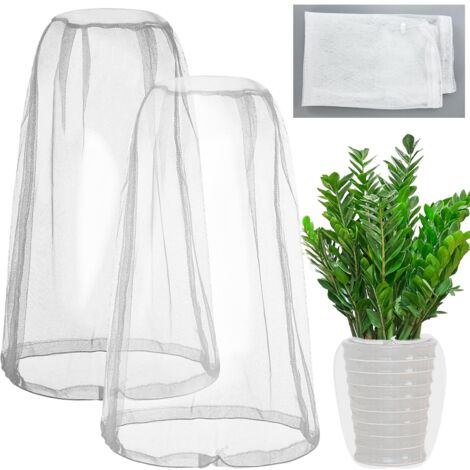 Lot de 2 sacs de protection des fruits, 46 x 46 cm, filet à insectes à mailles fines, couverture végétale en filet pour insectes de jardin, protection antigel en polaire pour plantes (1/5)
