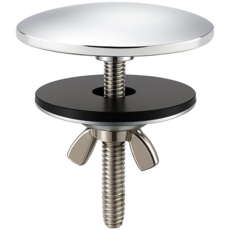 Couvercle de Trou d'Évier, Couvercle de Trou de Robinet 5 cm, en Laiton Chromé, Bouchon de Trou d'Évier pour la Cuisine et la Salle de Bain à Domicile, Couvercle d'Évier (Argent) (1/5)