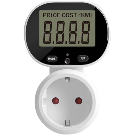 Compteur électrique pour prise de courant avec mode double tarif 230 V 50 Hz (1/5)