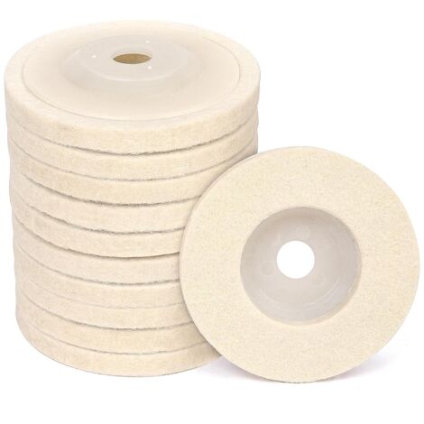 Kit 10 Disques De Polissage Pour Meuleuse D’Angle – Tampons Abrasifs Pour Voiture Et Métal