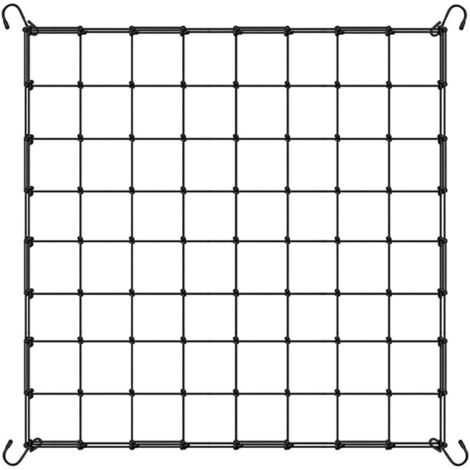 Scrog - Filet de culture - Filet en nylon - Pour jardin, verger, treillis élastique avec 4 crochets - Filet pour légumes, fruits et fleurs - 80 x 80 cm