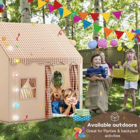 GOPLUS Tente Enfant Interieur, Cabane Enfant Interieure avec Tapis