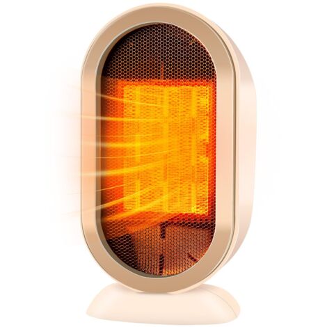 Chauffage d'appoint, Radiateur Soufflant Salle de Bain Mini Radiateur Electrique 800W/1200W Protection Contre Surchauffe & Anti-Basculement pour la Salle de Bain, la Maison, le Salon, le Bureau (1/5)