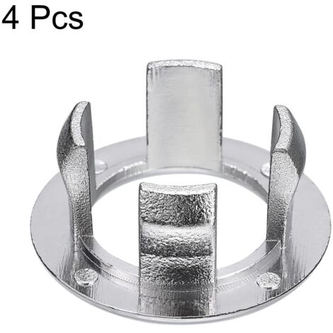 Couvercle De Trop-plein Pour évier De Salle De Bain - Lot De 4 - Ovale, Matériau ABS Brillant - Remplacement Facile Sans Outil - 6