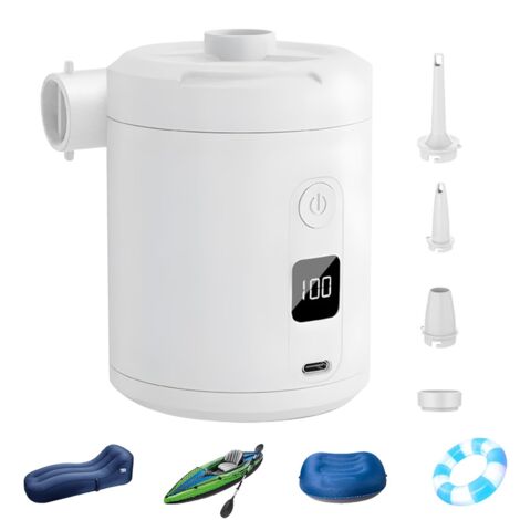Portable Air Pump, Compact Inflator, Electric Deflator, 5200mAh Battery, 31.5x31.5x43.7 inches, 4000Pa Pressure, Great for Pool Toys, Beach Gear, Travel Use, Home Storage, Garage