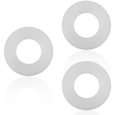 3pcs Joint Soupape Chasse d'Eau Toilette Compatibles avec Geberit, Rondelle d'Étanchéité Base Caoutchouc Valve Chasse d'Eau Toilettes Numéro Pièce Rechange pour 816.418.00.1(Blanc)