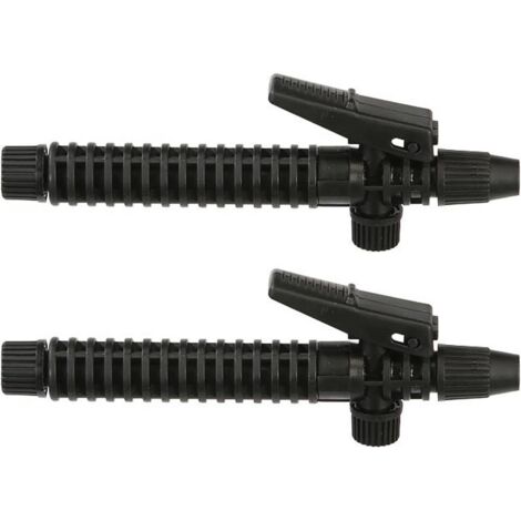 Lot de 2 poignées de pulvérisateur accessoire de pulvérisateur agricole poignée de pistolet de pulvérisation pour arrosage extérieur de jardin (noir)