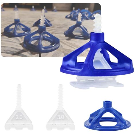 Kit Croisillon Carrelage Autonivelant 2mm x100 + Cadran réutilisable x100 I Facile pour Bricoleur et Carreleur Outil de Nivellement + Cale Carrelage Sol et Mur I Carreaux épaisseur 3-19mm Joint 2mm