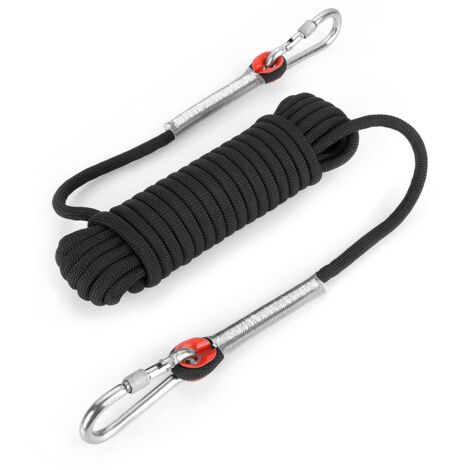 Corde D'Escalade Statique 10mm X 10m Nylon - Corde Sécurité 1200kg Pour Alpinisme, Camping Et Sauvetage