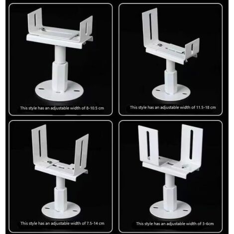 Lot De 2 Supports De Radiateur En Aluminium - Hauteur Réglable 21-26 Cm - Pour Radiateurs En Fonte, Design Sobre