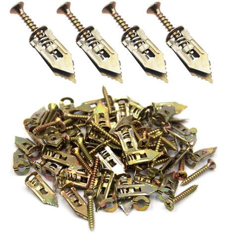 120pcs vis d'ancrage auto-perceuses pour cloisons sèches, Kit d'ancrage pour marteau, fixations pour plaques de plâtre zinguées