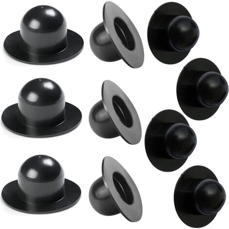 10 Pièces Bouchon Piscine Intex, Bouchons de Fond de Rechange pour Pompe de Filtration de Piscine, Compatibles Avec Intex Pool (noir) (1/5)