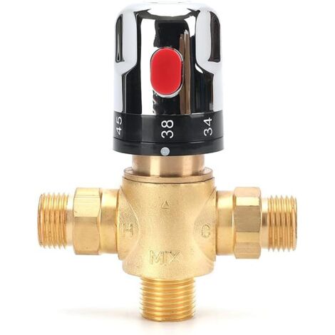 Robinet mélangeur thermostatique, mitigeur thermostatique, robinet mitigeur de douche avec connecteur G de 1/2", robinet de marque d'échelle centigrade