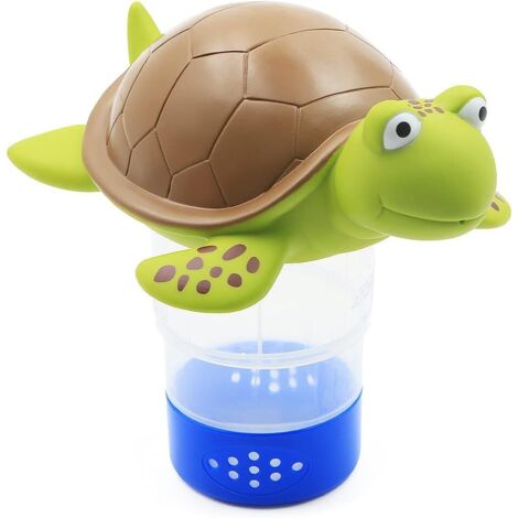 Distributeur de chlore flottant et de produits chimiques pour piscine, spa, jacuzzi, tablette flottante réglable (peut contenir des tablettes chimiques de 7,6 cm)