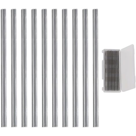 10 Pièces Lames de Raboteuse 82mm, Lames Réversibles, 82x5.5x1.2mm Rabot électrique Lame, pour Machines De Travail du Bois, Rabots MAKlTA, Bosch