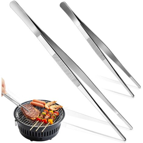 2 Pièces Pince Cuisine 30 cm et 20 cm, Pince Cuisine Inox Professionnel, Pince de Cuisine pour Cuisiner Griller et Cuire (1/5)
