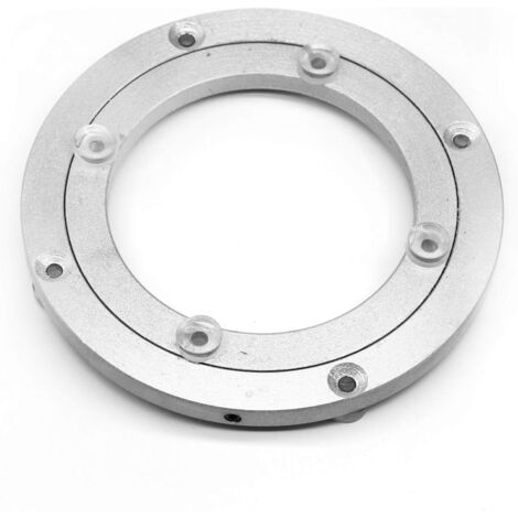 Plateau tournant en Alliage d'aluminium Robuste avec roulement à roulement Rond pour Salle à Manger Plateau pivotant Lisse pour Table de Servir, présentoirs de foires commerciales