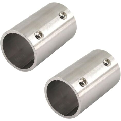 Raccord de tuyau droit en acier inoxydable 32mm pour tube tige connecteur pour étagères barre de suspension clôture main courante (2 pièces)