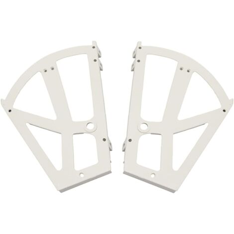 Lot de 2 charnières d'armoire à chaussures en plastique à deux couches avec cadre à rabat - 228 x 255 mm - Blanc (1/5)