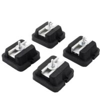 Air Conditioner Support Bracket Pads, Heavy Duty Anti-Vibration Base Pad, Rubber, Stainless Steel Material, 4 Pieces for Floor Installation of Heat Pump System and Split AC Condenser, 13x10x6cm