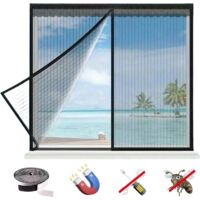 Moustiquaire Fenetre, 100x120cm Moustiquaire Aimantée Fenetre, Moustiquaire Fenêtre Aimantée, Sans Perçage, Moustiquaire Avec Protection Anti-Moustiques, pour Fenêtre Portes Patio