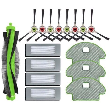 3pcs Chiffons + 1 Brosse principale + 8 Brosses latérales + 4 Filtres pour Balayeuse robotique Irobot Roomba Combo113 R113840 (1/4)