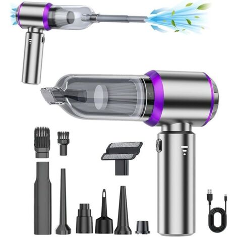 16000Pa Aspirateur Voiture Puissant sans Fil, 4 en 1 Mini Aspirateur avec Moteur sans Brosse pour Souffleur Air Comprimé (1/5)