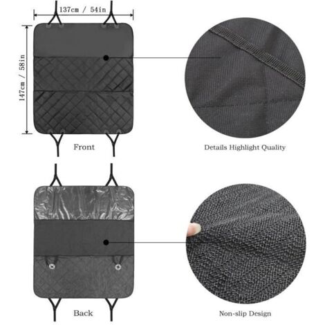 Housse De Protection Imperméable Pour Siège Arrière De Voiture – Pour Chiens, Courses, Voyages – Taille Universelle