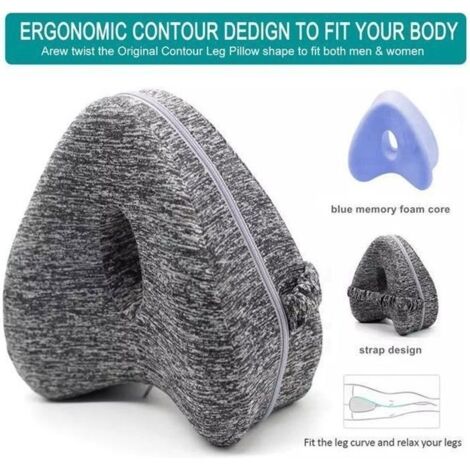 Oreiller orthopédique - Mousse à mémoire de forme - Confort médium - Lavable - Asymétrique (1/4)