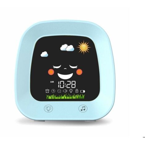 Réveil pour enfants, heure de réveil, horloge d'apprentissage du sommeil pour tout-petits avec veilleuse, machine sonore, minute (1/5)