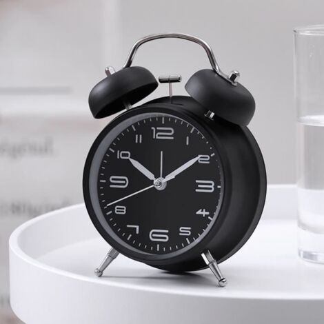 Réveil matin lumineux 4 pouces - Marque - Modèle - Alarme - Décoration - Noir (1/4)