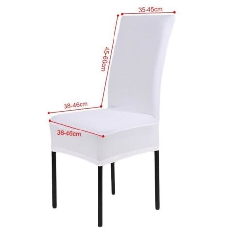 Relaxdays Lot De 4 Housses De Chaise Extensibles Noires – Universelles, Lavables, Parfaites Mariage, Banquet, Événements