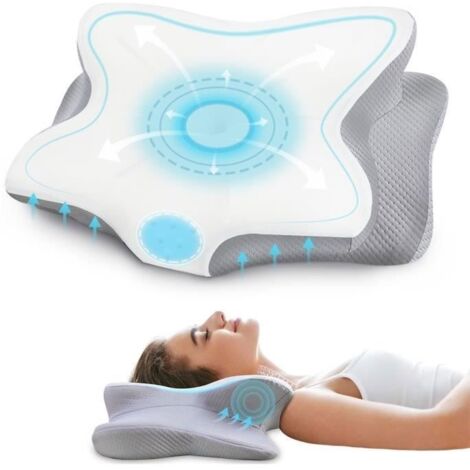 (Blanc)Oreiller Mémoire - Refroidissement Orthopédique Ergonomique - Blanc (1/5)