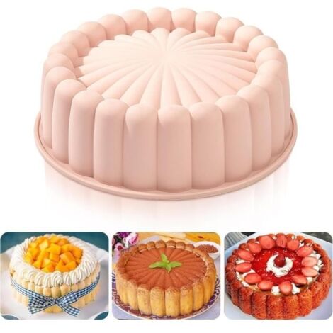 Moule à Gâteau - Antiadhésif - Silicone - 20 cm - Réutilisable - Forme de Tournesol (1/4)