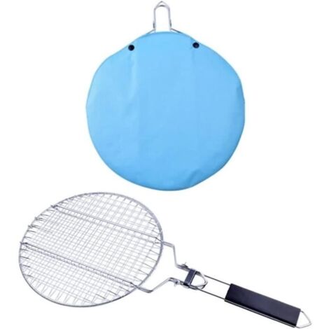 Panier à Grille en Acier Inoxydable pour Barbecue à Griller Et Extérieur Panier Rond pour Grill pour Barbecue (A) (1/4)