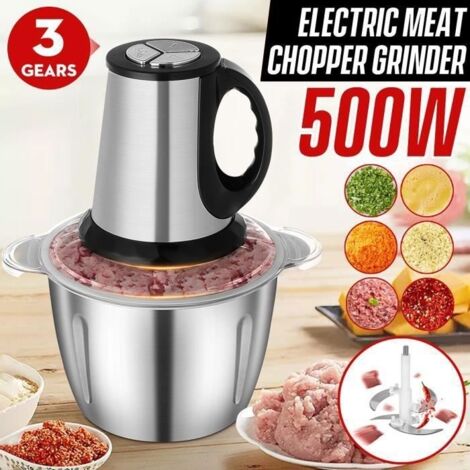 UNIQUE V 3L 220V 550W 4 Lames Hachoir Électrique 3 Vitesses Multifonction à Viande Légumes Mixeur Culinaire Epice Ail Trancheuse