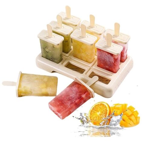 XVX Lot De 9 Moule Glace En Silicone Moule Glace A L Eau xvx-lot-de-9-moule-glace-en-silicone-moule-glace-a-l-eau