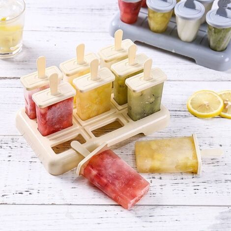 XVX Lot De 9 Moule Glace En Silicone Moule Glace A L Eau xvx-lot-de-9-moule-glace-en-silicone-moule-glace-a-l-eau