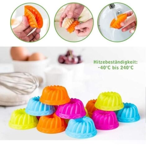 Set Pâtisserie Antiadhésif Xaosin Mini Moules Kouglof Silicone - Lot De 24 Avec 2 Spatules - 6,5x2,8cm - 4 Couleurs - Pour Desserts Et Pâtisserie 24 Pièces 4 Couleurs Set Pâtisserie Antiadhésif Xaosin Mini Moules Kouglof Silicone - Lot De 24 Avec 2 Spatules - 6,5x2,8cm - 4 Couleurs - Pour Desserts Et Pâtisserie 24 Pièces 4 Couleurs