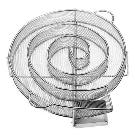 Rond Acier Inoxydable Générateur de Fumée Froide à Barbecue BBQ Grille Fumage Fumeur Outil L61575 (1/3)