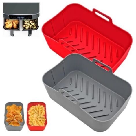 Accessoire Air Fryer, Paquet de 2 Moule Air Fryer pour Ninja Foodi AF300EU Dual Zone Airfryer 7,6L - Sans BPA & Lave-vaisselle - sh
