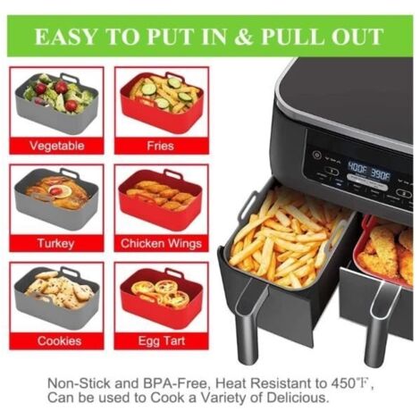 Ninja Double Stack Accessoires Air Fryer Pour Ninja Double Stack XL, 2 Pièces Moule Moule Air Fryer