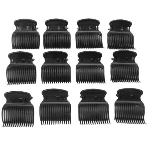 Pinces à bigoudis - keenso - 12pcs - Résistant à la chaleur - Antidérapantes - Durable (1/4)