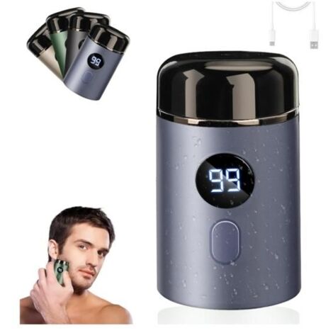 Easy Trim Rasoir, Mini Rasoir Electrique Homme, Easy Trim Rasoir Partie Intime, Lavable, Sans Fil, USB, Voyage, Humide Et Sec(Bleu) (1/5)